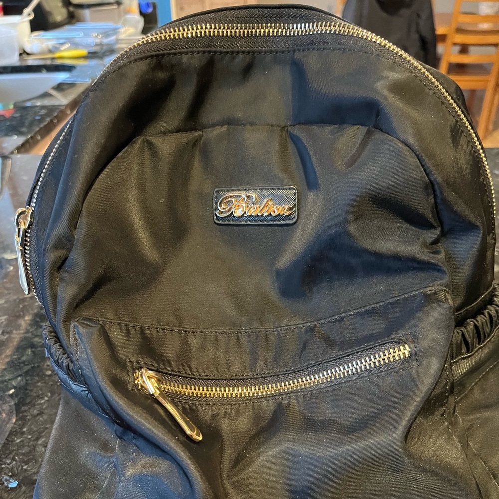 Black mini backpack